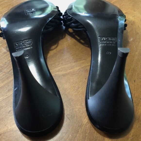 Giuseppi Zanotti Black Open Back Open Strappy Toe Pumps - Picture 3 of 11